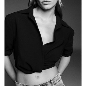 Zara pleated crop top